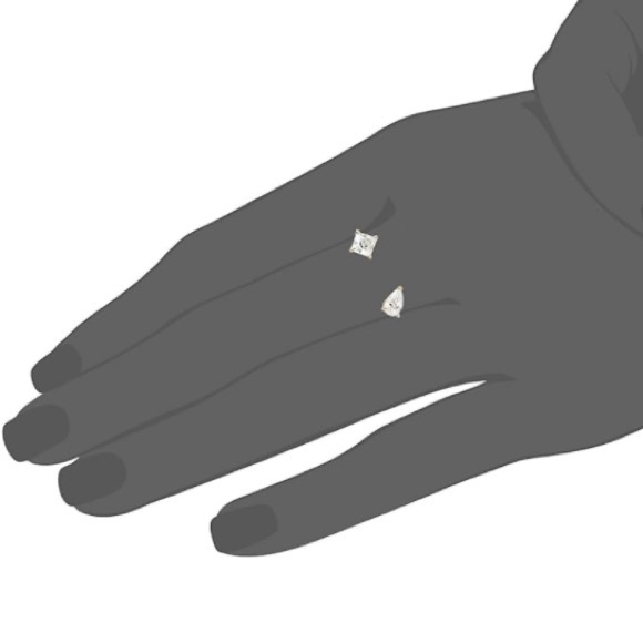 Sz 6 💎 sparkly ✨ Gold plated CZ sterling silver two stone rings 925 - Picture 8 of 10